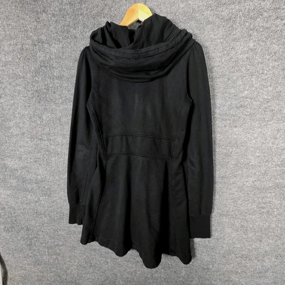 Prairie Underground Hoodie Womens S Black Cloak Long Zip Dress Cotton Made USA - Picture 2 of 8